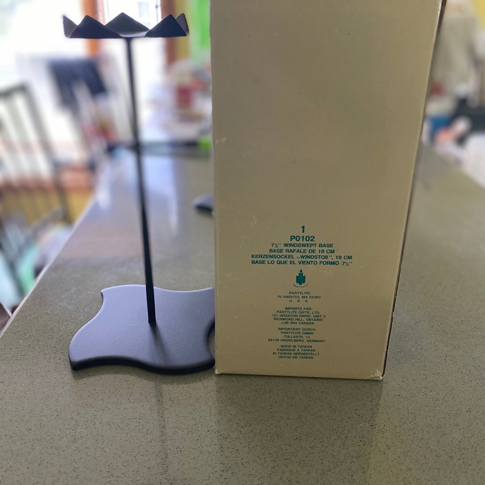 7 1/2” PartyLite windswept base (new, never used)